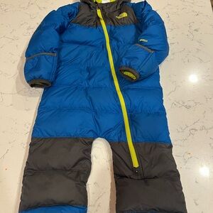 The North Face Blue and Black Infant Snowsuit
